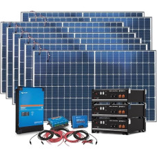 Salos saulės sistema Fotovoltinė sistema 5,0 kW AC 7,2 kWh atmintis, 3440WP plokštės, LFP baterija, 