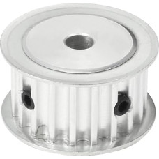 sourcingmap Aliuminio 5M 20 dantų 6.35mm Bore Timing Belt Idler Pulley Flange Synchronous Wheel for 15mm Belt 3D Printer CNC