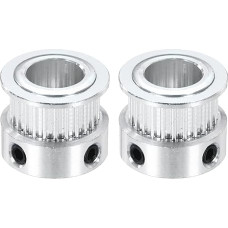 šaltinių žemėlapis Zahnriemenscheibe aus Aluminium, 25 Zähne, 10 mm Bohrung, Synchronrad, Zahnriemenscheibe, 2,032 mm Teilung, 7 mm Schlitzbreite für Riemen, CNC-Maschine, 3D-Drucker, 2 Stück