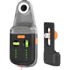 Laser Wasserwaage mit Kreuzwasserwaage, GuKKK Bohrstaubfänger, Wandhalterung, Elektronischem Vakuum-Saugnapf