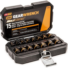 GearWrench 84783 15 dalių 1/4 ir 3/8 colių varžtų suktuvo Bolt Biter™ smūginių galvučių rinkinys