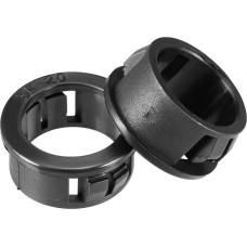 uxcell 20 vnt. 20 mm skersmens montuojamų kabelių rankovių Snap Socket Protector Black