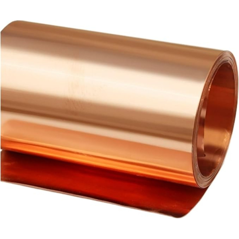 WUDOLI Flat Sheet 1 Piece 99.9% Pure Copper Metal Sheet Foil Plate 0.05mm to 1mm x 300mm x 1000mm Thickness Square Materials (Size : 0.1x300x1000mm)