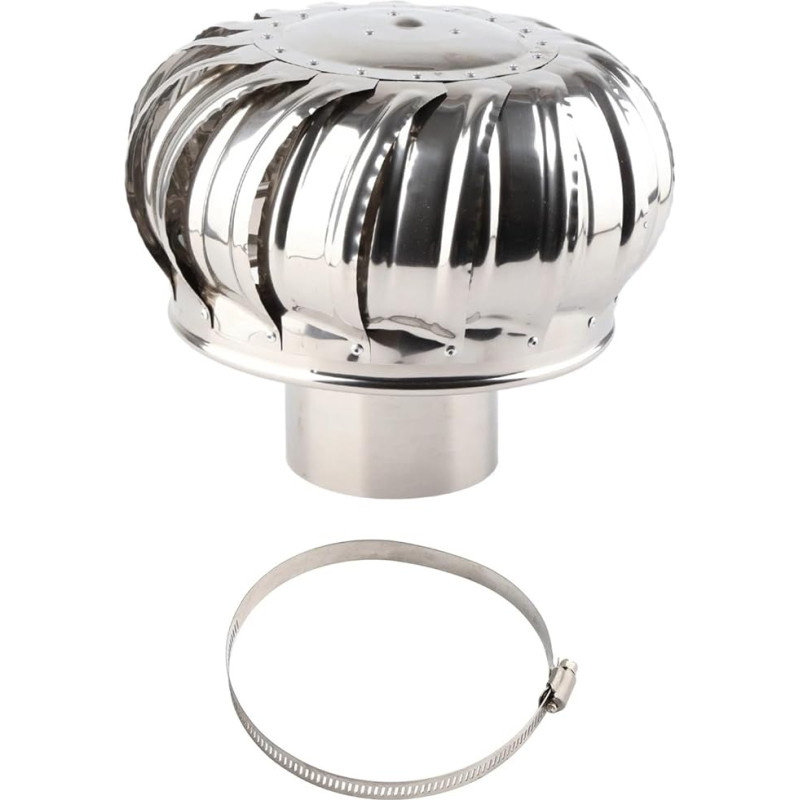 EDEDE Extractor Fan, Roof Fan, Wind s Roof Fan, High Temperature Resistant Stainless Steel Vent Attic Fan for Chimneys