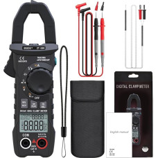 TIEOAXFT Skaitmeninis matavimo prietaisas DC AC 600A Strom True RMS Amperemeter Zange Smart Auto Rang 6000 Multimeter Spannung Ohm NCV Tester (ZT-QS9-DC AC)