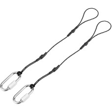 Bewinner 2pcs Camera Safety Belts, Universal Camera Strap Safety Rope Tether with Clip Hook, Metal Camera Hanging Buckle for DSLR Mirrorless Cameras, Default
