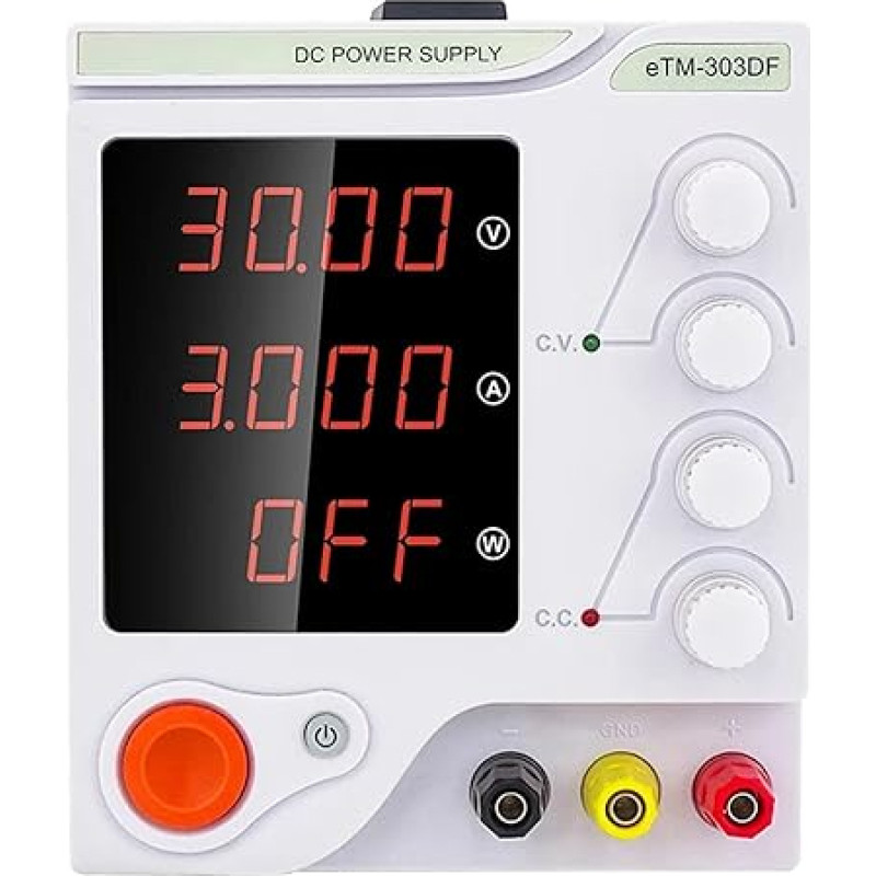 90 W, 30 V, 3 A, verstellbares Labor-Gleichstrom-stabilisiertes Netzteil, weißes Metallgehäuse, mobiles Netzteil for Aufladen von Akkus (Spalva : 305F, Dydis : 220V)