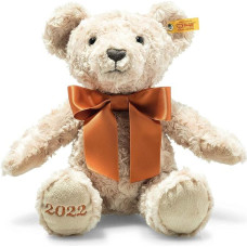 Steiff Cuddly Toy Annual Bear 2022 Cosy, mielas pliušinis žaislas su vardu, berniukams, mergaitėms ir kūdikiams nuo 0 mėnesių, pliušinis žaislas, meškiukas 34 cm mažas, 113895