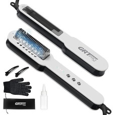 Plaukų tiesinimo šepetys, hidrojoninis keraminis tiesinimo šepetys ir plaukų tiesintuvas 