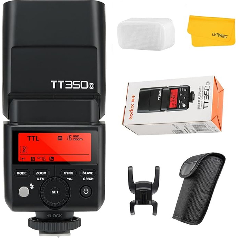 GODOX TT350C 2.4G HSS 1 / 8000s TTL GN36 Camera Speedlite for Canon Mirrorless digital
