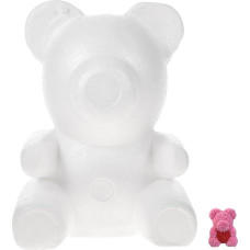 NUOBESTY Schaumstoff-Bären-Form, 25 cm, weißer Bastelbär, Polystyrol-Styropor-Modellierschaum für Muttertag, Hochzeit, Geschenk, Blumenarrangement, DIY, Rosenbär