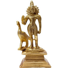 Athizay Kartikėjos povo statulėlė iš nebaigto žalvario, 11 cm aukščio, skirta namams ir biurui