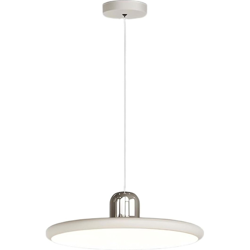 ZTTECH Modern LED Pendant Light 36 W with Adjustable Colour Temperature Ceiling Light 3000 K / 4500 K / 6000 K Metal and Acrylic for Dining Room Kitchen Living Room [Colour] (Chrome + White)