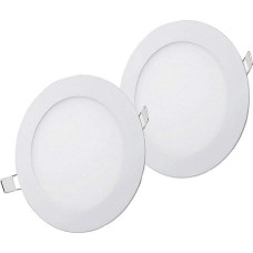 NRGLEVER Round LED 12 W Pack of 2 LED Recessed Ceiling Lights, LED Recessed Light, Ultra Thin Round Diameter 170 mm, Cool White 6500 K, Includes Transformers