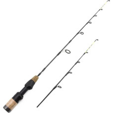 PEVSCO Angelruten 60 cm 2 Tipps Rod Reel Combos Winter Eisangelrute Angelrolle Set Rod Pole Tackle Carbon Pole Eisangelrute Angelwerkzeuge (Spalva : Žvejybos meškerė)