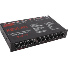 7 Band Graphics Equalizer, Front and Rear Low Pass Subwoofer, Metal Car Graphics Equalizer, Variable Gain Control for Audio System