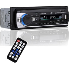 NK Car Radio with Bluetooth 4.0-1 DIN - 4 x 40 W, AUX Function, MP3 Player and Dual USB Port, FM Stereo Sound, Hands-Free Calling, Remote Control, Charging Function, LCD Display, iOS & Android,
