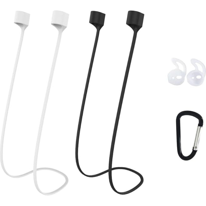 2 x Magnetic Airpods Strap, Airpods Retainer, Anti-Loss Sports Silicone Strap Compatible with Airpods, Magnetic Anti-Lost Bluetooth Earphone Cord, Accessories for Airpods PRO/3/2/1