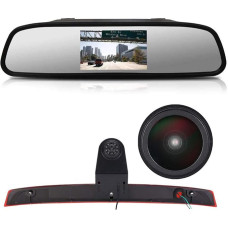 HD IP68 Reversing System Reversing Camera in 3rd Brake Light Brake Light Suitable with Angle Adjustment Night Version IR Light for Van Roof Camera Mercedes Benz Viano Vito W639 Van 3 + Rear View