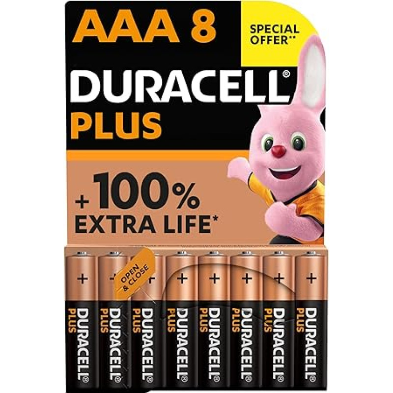 Duracell Plus AAA Batterie (8 Stück)
