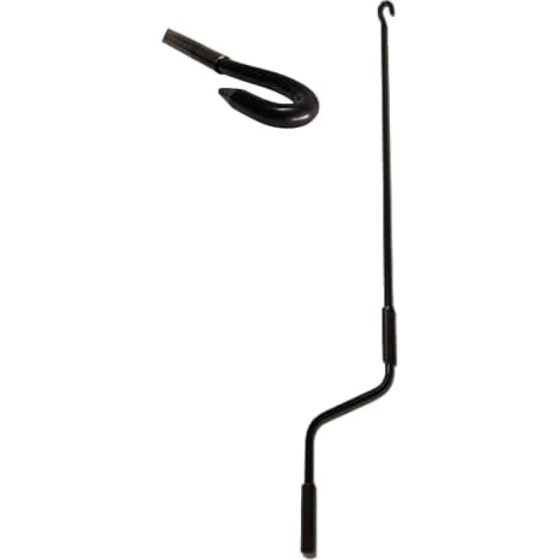 TENDAGGIMANIA Markizės alkūninė rankena Juoda spalva - dydis 250 cm - universali markizės alkūninė rankena, pagaminta iš dažytos geležies su ergonomiška PVC rankena - markizės alkūninis strypas