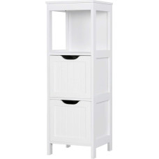 Yaheetech Bathroom Cabinet, Bathroom Cabinet, Painted Bathroom Shelf, White, Bathroom Cabinet with Removable Drawers, Bedside Cabinet, Corner Chest of Drawers, 30 x 30 x 89 cm LBH