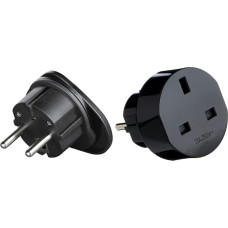 Hama Travel Plug for Connecting Foreign Devices to German Earthed Contact Sockets Travel Adapter Black & Brennenstuhl Travel Plug / Travel Adapter Black