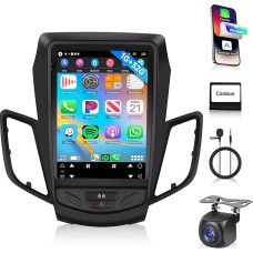 1G+32G Wireless Carplay Android Car Radio for Ford Fiesta MK7 2009-2016 9.7 Inch Touchscreen Car Radio with Wireless Android Car GPS Navigation WiFi Mirror Link Bluetooth FM/RDS/HiFi/SWC Reversing