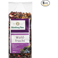 Bünting Tea Forest Fruit Pack of 6 - Loose Fruit Tea - 6 x 200 g