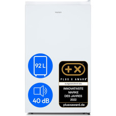 MEDION MD37767 Fridge (92 Litres, 84.5 cm Height, 3 x Glass Shelves, 1 x Transparent Vegetable Drawer, Interchangeable Door Hinge, Height-Adjustable Feet, MD37767) White