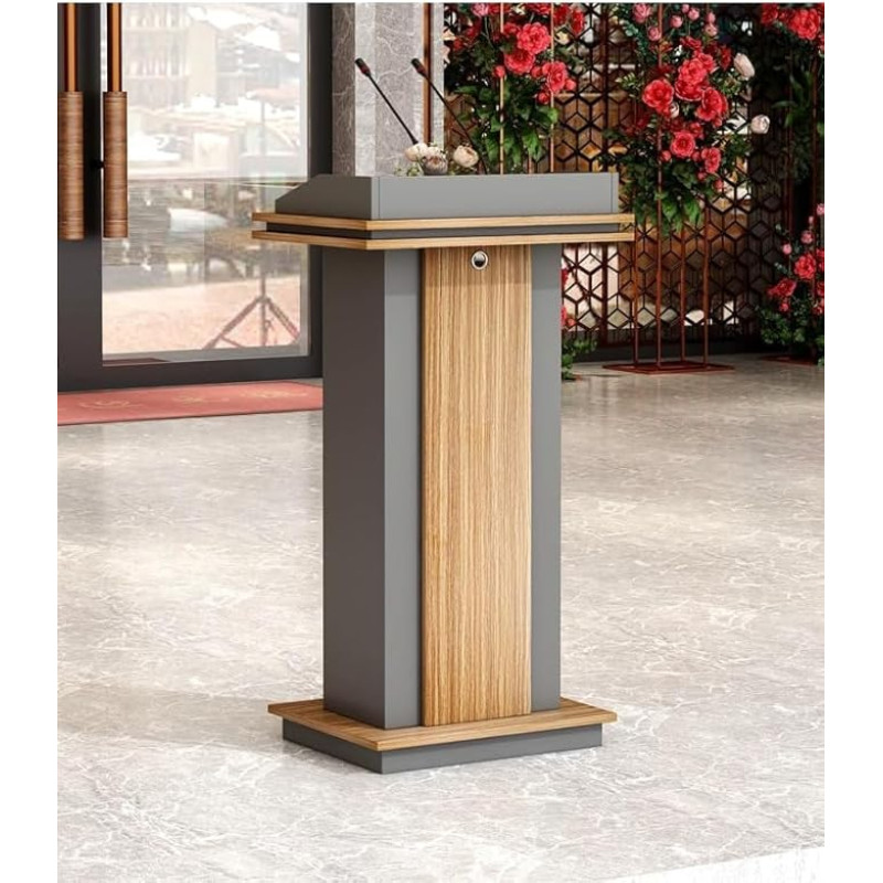 Generisch Classroom Podium Stand, Pulpit, Pulpit for Churches, Lecterns & Podiums, Portable Podium Desk, Hostess Stand, Modern Voice Graduation, Eco-Friendly Wood