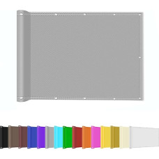 Kebinmaoyi Balkono privatumo ekranas Poliesterio pluošto medžiaga UV apsauga Atsparus vandeniui Kelios spalvos Sodo kiemas Kiemo tvora Veranda Pilka 0.7x5m