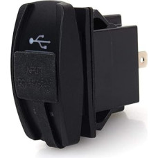Motociklų USB įkrovikliai, automobilinis DC 12V-24V mėlynas LED dvigubas USB įkroviklis Carling ARB Rocker Switch 5V 3.1A automobilinis mėlynas LED greito stiliaus automobilinis įkroviklis