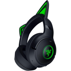 Razer Kraken Kitty V2 BT Wireless Bluetooth RGB Headset with Kitty Ears for Gaming and Streaming (325 g, Triforce 40 mm Driver, Bluetooth 5.2, Noise-Cancelling Mic, 40 Hours Battery) Black
