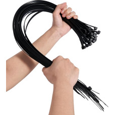 150 Stück 61 cm große Kabelbinder, 600 mm, robust, extra lang, starke stabile Kabelbinder, 79,4 kg, für den Außenbereich, Nylon, Arbeitstemperatur: -15 °C bis 80 °C, Schwarz