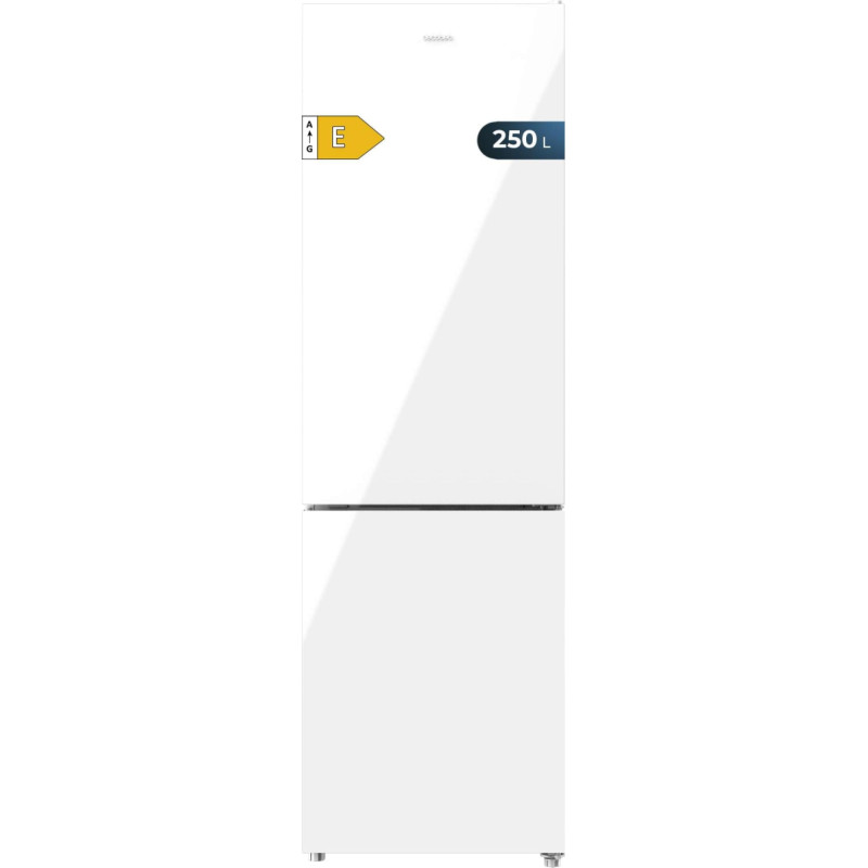 Cecotec Bolero CoolMarket Combi 250 Fridge-Freezer Combination White Glass 250 L Energy Class E Fridge Freezer White Glass 180 x 55 cm 250 L No Frost Multi Air Flow Fast Cooling System