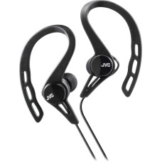 JVC Sports Splash and Sweat Proof In-Ear Headphones with Over-Ear Clip - Black