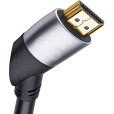 OEHLBACH Easy Connect UHD Ultra High Speed HDMI Cable - (48 Gbit/s, 8K 60Hz, 4320p, 4K 120Hz, Dolby Vision, Dynamic HDR 10+, 21:9, 3D, VRR, eARC) - 2 m Black