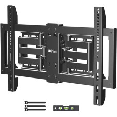 XINLEI MAUS02 Ultra Thin Full Motion TV Wall Mount Pasukamas pakreipiamas televizoriaus laikiklis su 6 pasukamomis rankenomis Max VESA 600x400mm Max Load Capacity 54kg Tinka 12