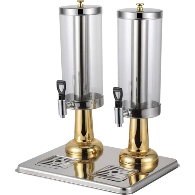 AIZYR Getränkespenderwasserspender Mit Zapfhahn Getränkesäule Saftbehälter Getränkespender Für Zuhause, Partys Und Restaurants,Gold,6L