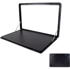 YUEKOPOU Klappbarer Wohnmobiltisch, abschließbarer Wandtisc Užrakinamas sieninis sulankstomas stalas - aliuminio lydinys, reguliuojamas dydis (juodas, 60x45cm/23.6x17.7in)