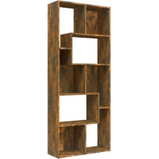 vidaXL Bookcase, Bookcase with Lots of Storage Space, Standing Shelf for Bedroom, Living Room, Office, Office Shelf, Filing Shelf, Smoked Oak