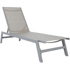 SAFAVIEH metalinis lauko terasos krėslas su reguliuojamu atlošu sidabrinės ir pilkos spalvos