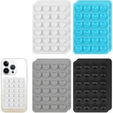 Silikoninis siurbimo puodelis, 8 pakuotės neslystančios telefono dėklo siurbimo puodeliai, tinkantys virtuvės vonios kambario veidrodžio sienai (4 spalvos)