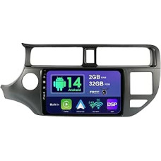 SXAUTO Android 14 IPS Car Radio for Kia K3 Rio (2011-2015) - Built-in CarPlay Android Car - Reversing Camera Free - 2G + 32G - Steering Wheel Control DAB Fast Boot WiFi Bluetooth - 2 DIN 9 Inches