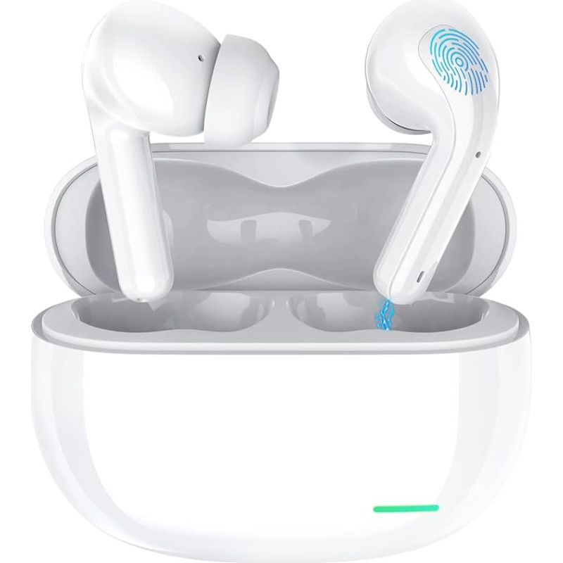 LAITIN Bluetooth-Kopfhörer, Bluetooth 5.3 Kopfhörer mit Hi-Fi Stereo, ENC Geräuschunterdrückung, 4 mikrofonai 52 Stunden kabellose Kopfhörer in Ear, 4 g Mini Touch-Steuerung Kopfhörer, kabellose Kopfhörer