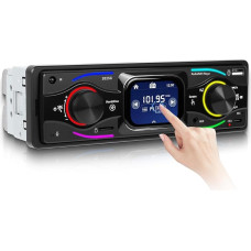 Autoradio 1 Din Bluetooth MP3 Player mit 2.17″ TFT Bildschirm Stereo mit Bluetooth Freisprecheinrichtung FM Radio 7 Farben/EQ/USB/TF/Aux/RCA Car Radio 1 Din Type C Autoradio-Empfänger Schnelllade