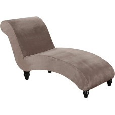 klkjk Velvet Chaise Lounge Slipcovers, Recliner Chair Cover, Relaxing Lounger Deluxe Chair Covers, Slipcover Stretch Non-Slip (spalva : Taupe)