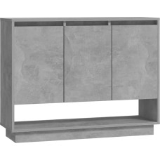 vidaXL Sideboard with 3 Doors, Chest of Drawers, Sideboard Cabinet, Multi-Purpose Cabinet, Living Room, Concrete Grey, 97 x 31 x 75 cm, Wood Material