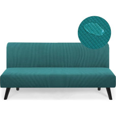 TOPYUMH Vandeniui atsparus Futon Slipcover Armless sofa lova pilnas karalienės dydžio ruožas sofos dangtis be porankiai dviejų vietų Slipcover skalbimo mašina elastinga apačia